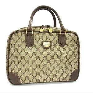Gucci Beige and Brown GG Monogram Satchel